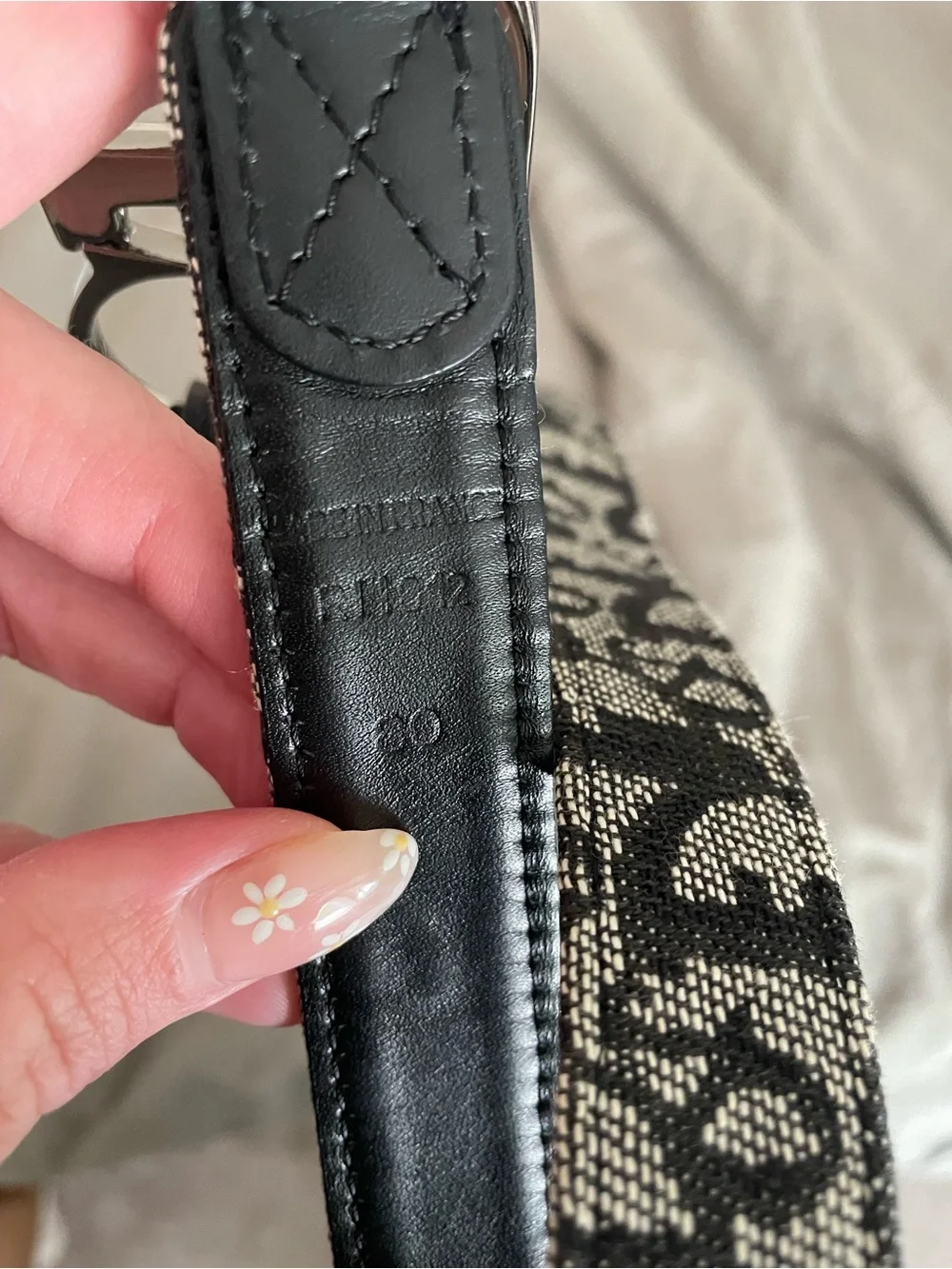 Dior Black Logo Belt with Silver-Tone Hardware - Picture 4 of 6